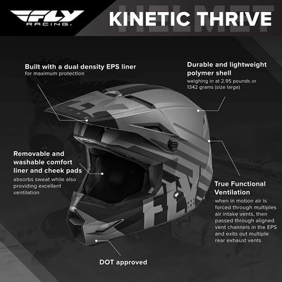Fly Racing 2021 Youth Kinetic Helmet - Thrive