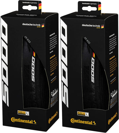 2X - Continental Grand Prix 5000 Black-BW+Black Chili 700X25
