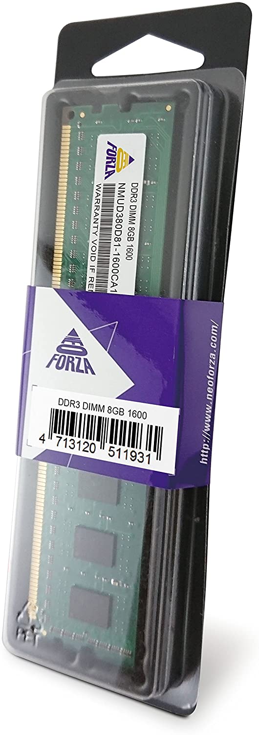 Neo Forza 8GB DDR3-1600MHz/1333MHz PC3-12800 Non-ECC Unbuffered CL11 240-Pin DIMM Desktop Memory NMUD380D81-1600/1333CA10