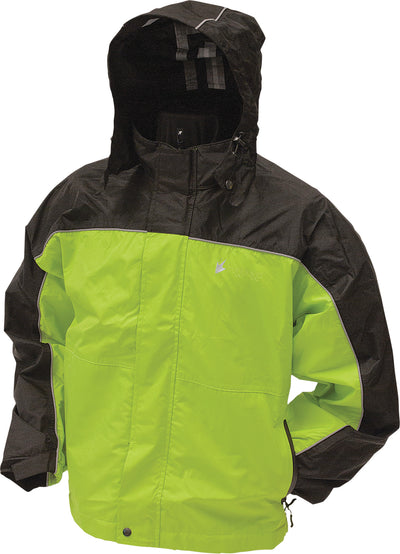 Toadz Highway Rain Jacket Hi-vis Green/black Xl