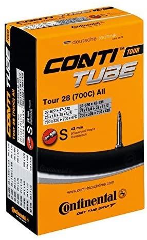 2X - Continental Tour 700c Bicycle Tube, 28/47 42mm Presta Valve