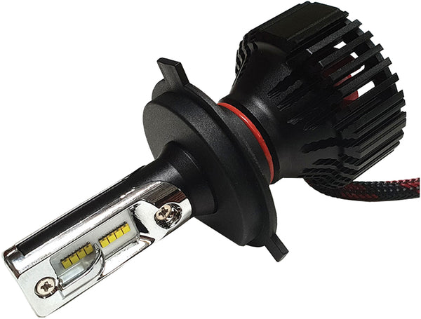 H4 Fan Heatsink Headlight High Performance Tri-led Bulb