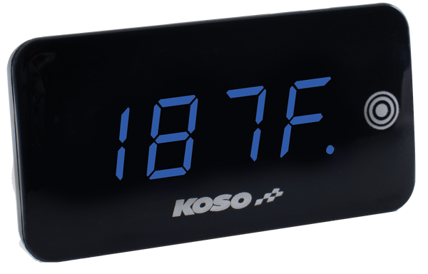 Super Slim Touch Screen Volt & Temp Gauge Red Display