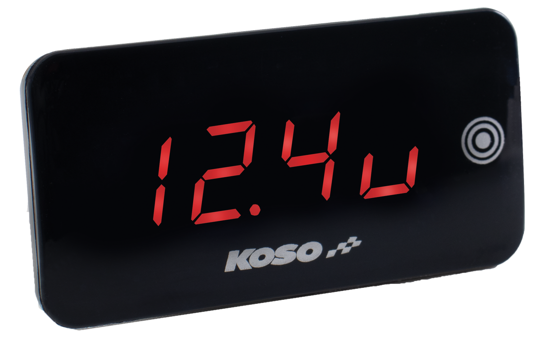 Super Slim Touch Screen Volt & Temp Gauge Red Display