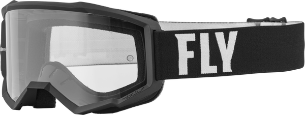 Focus Goggle White/black W/ Clear Lens