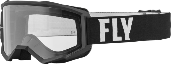 Youth Focus Goggle Black-white W- Clear Lens