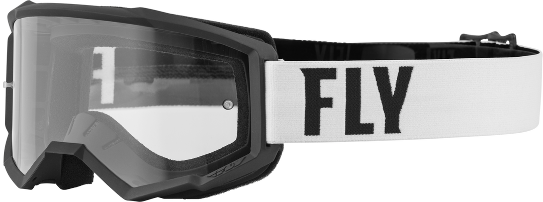 Youth Focus Goggle White/black Clear Lens