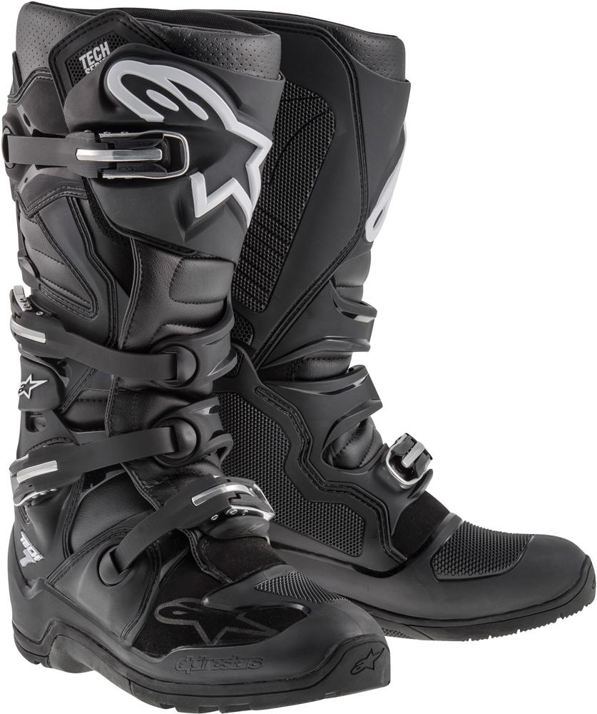 Tech 7 Enduro Boots Blk/slvr/mltry Grn Sz 14