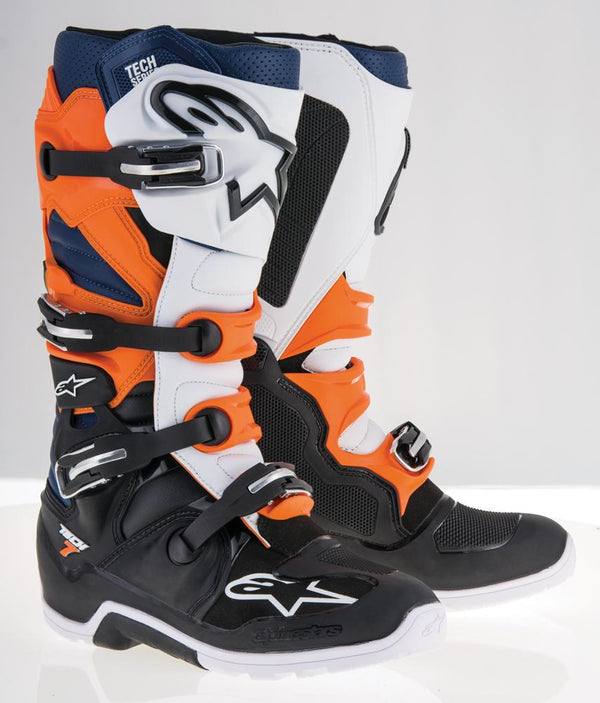 Tech 7 Enduro Boots Blk/slvr/mltry Grn Sz 14