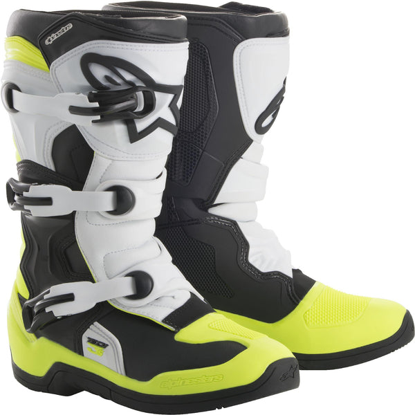 Tech 3s Kids Boots Blk/ylw Fluo/red Fluo Sz 13