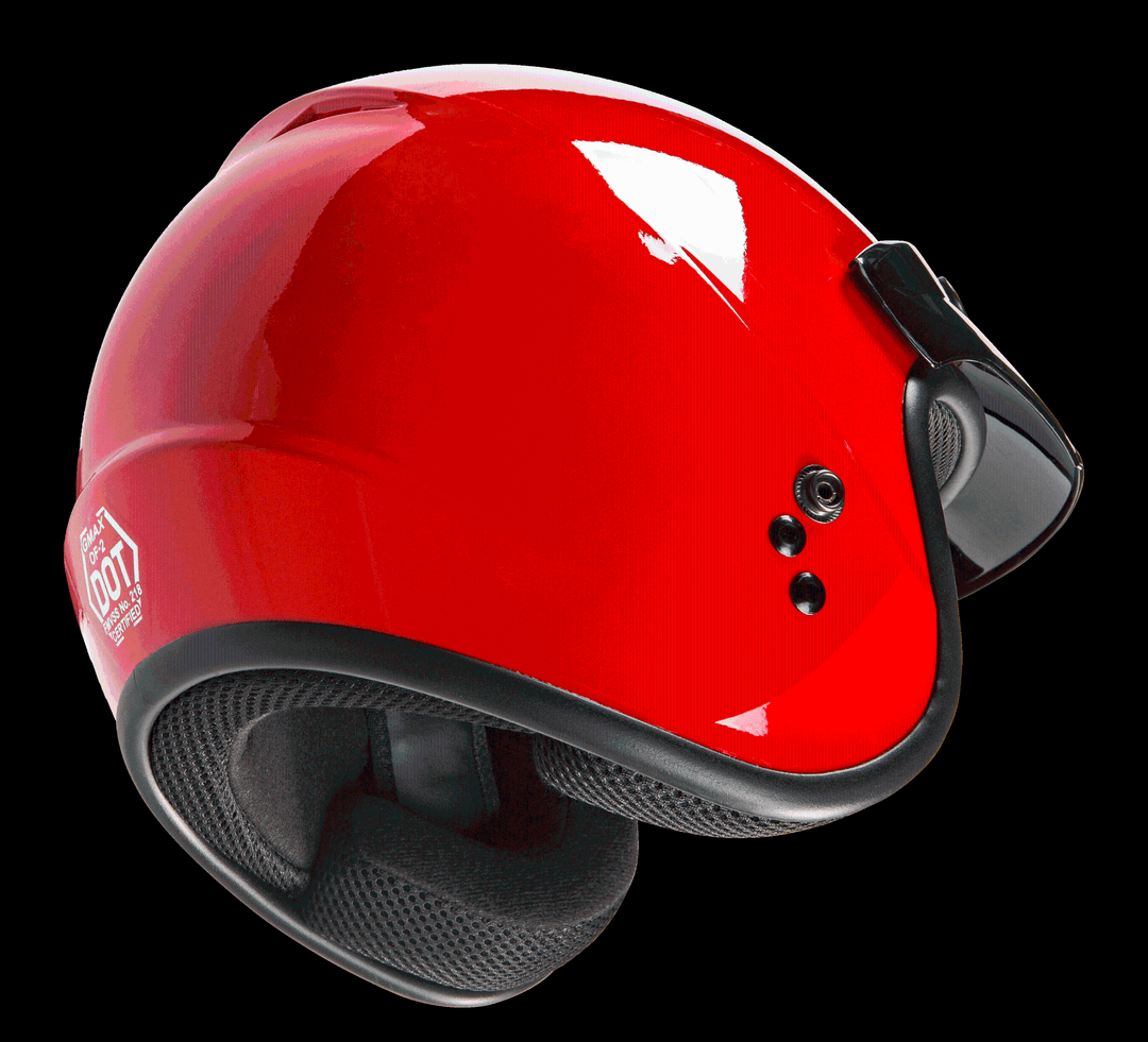 Of-2 Open-face Helmet Wine Red Xs