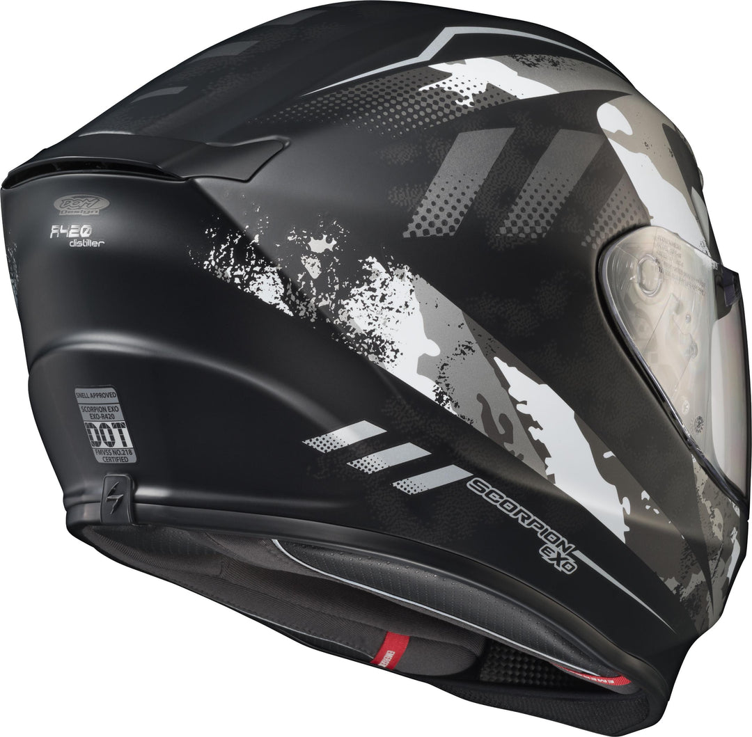 Exo-r420 Full-face Helmet Distiller White/silver Xl