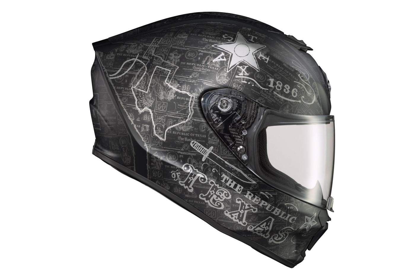 Exo-r420 Full Face Helmet Lone Star Black/gold Xl