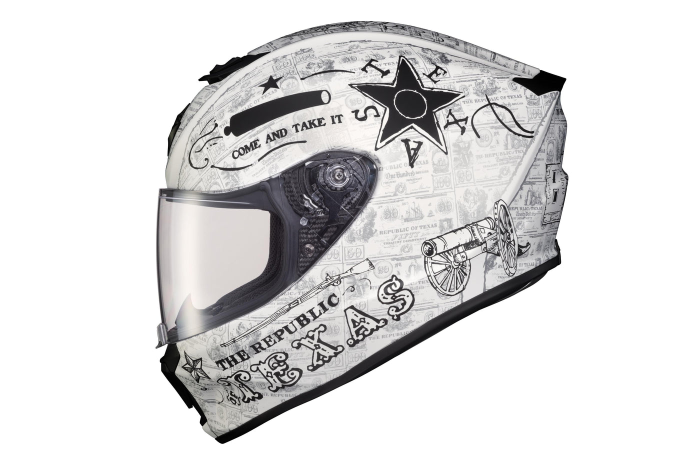 Exo-r420 Full Face Helmet Lone Star Black/gold Xl