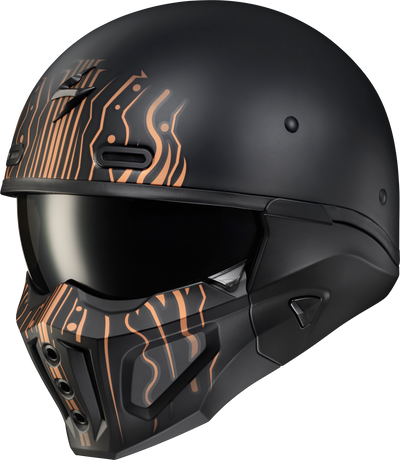 Covert X Open-face Helmet Tribe Matte Black/copper Xl