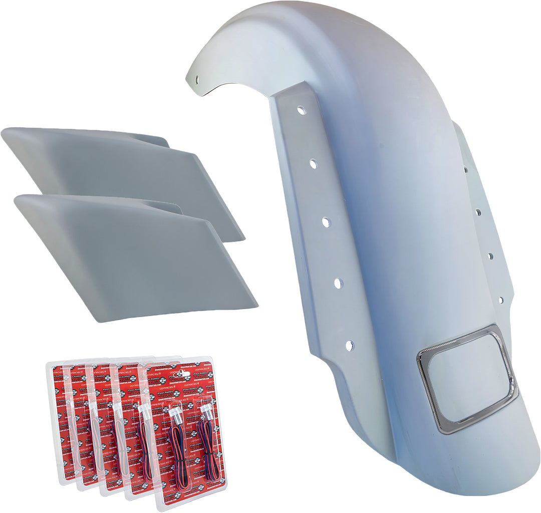 3-piece Fender Kit No Outlet Chrome License Frame/stretched