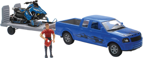 Replica 1:18 Trk-trailer-sled Truck Blue-polaris Blue