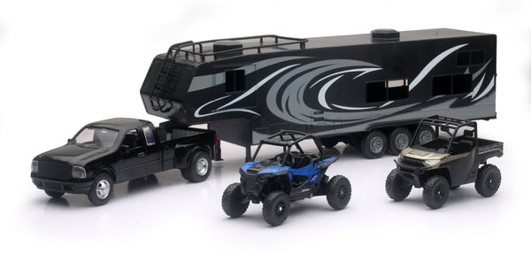 Replica  Pick Up Toy Hauler W-polaris Vehicles Set