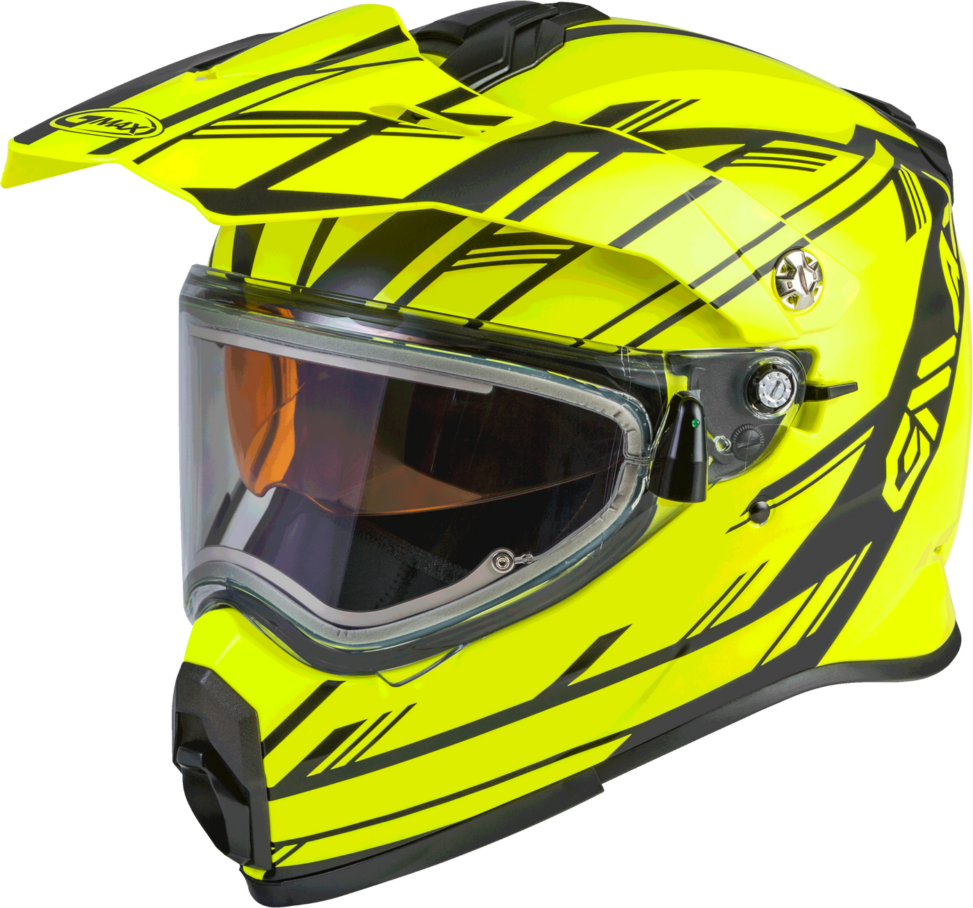 At-21s Epic Snow Helmet W/elec Shield Matte Neon Org/black Xs