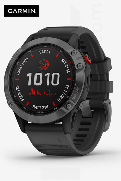 WATCH | Fenix® 6 - Pro Solar Edition, Slate Gray with Black Band | GARMIN