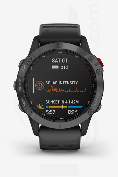 WATCH | Fenix® 6 - Pro Solar Edition, Slate Gray with Black Band | GARMIN