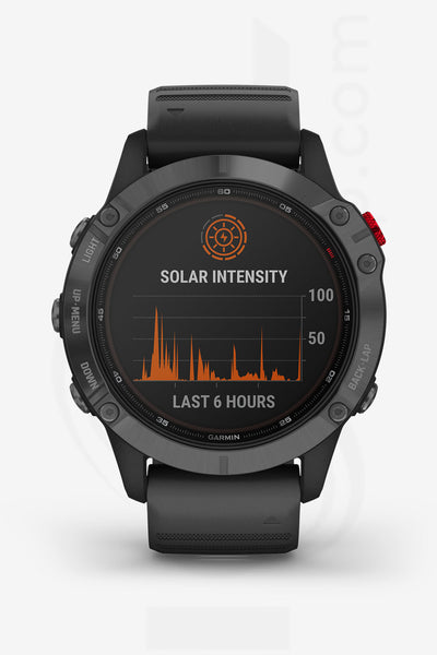 WATCH | Fenix® 6 - Pro Solar Edition, Slate Gray with Black Band | GARMIN