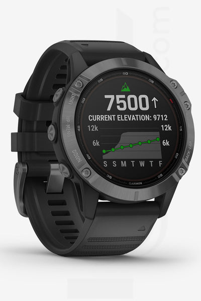 WATCH | Fenix® 6 - Pro Solar Edition, Slate Gray with Black Band | GARMIN