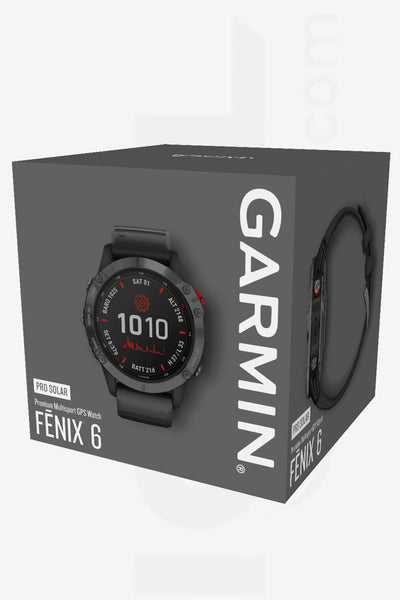 WATCH | Fenix® 6 - Pro Solar Edition, Slate Gray with Black Band | GARMIN